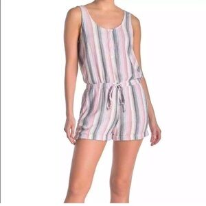 NWT Chelsea + Violet Sunset Stripe Romper Size Large